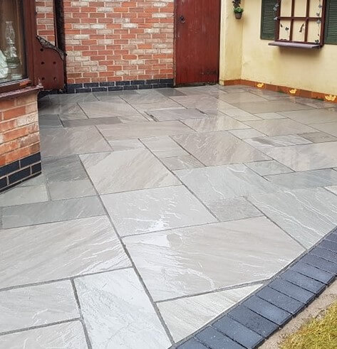 Flagstone driveway